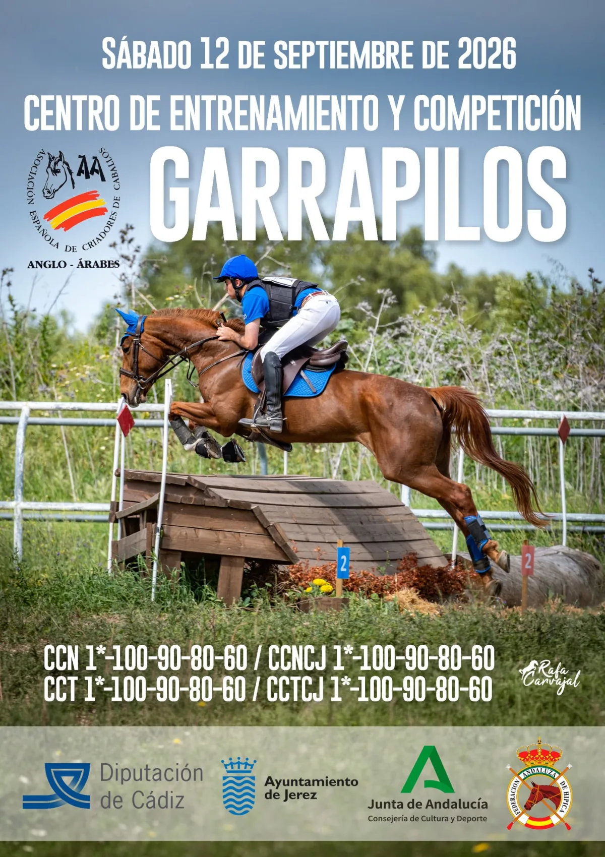 Cartel del Concurso Completo en el Centro de Entrenamiento y Competición Garrapilos — Jerez 2026