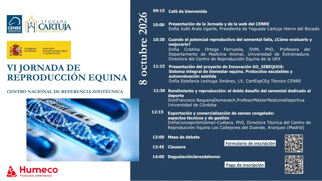 Yeguada Cartuja Hierro del Bocado — VI Jornada de Reproducción Equina