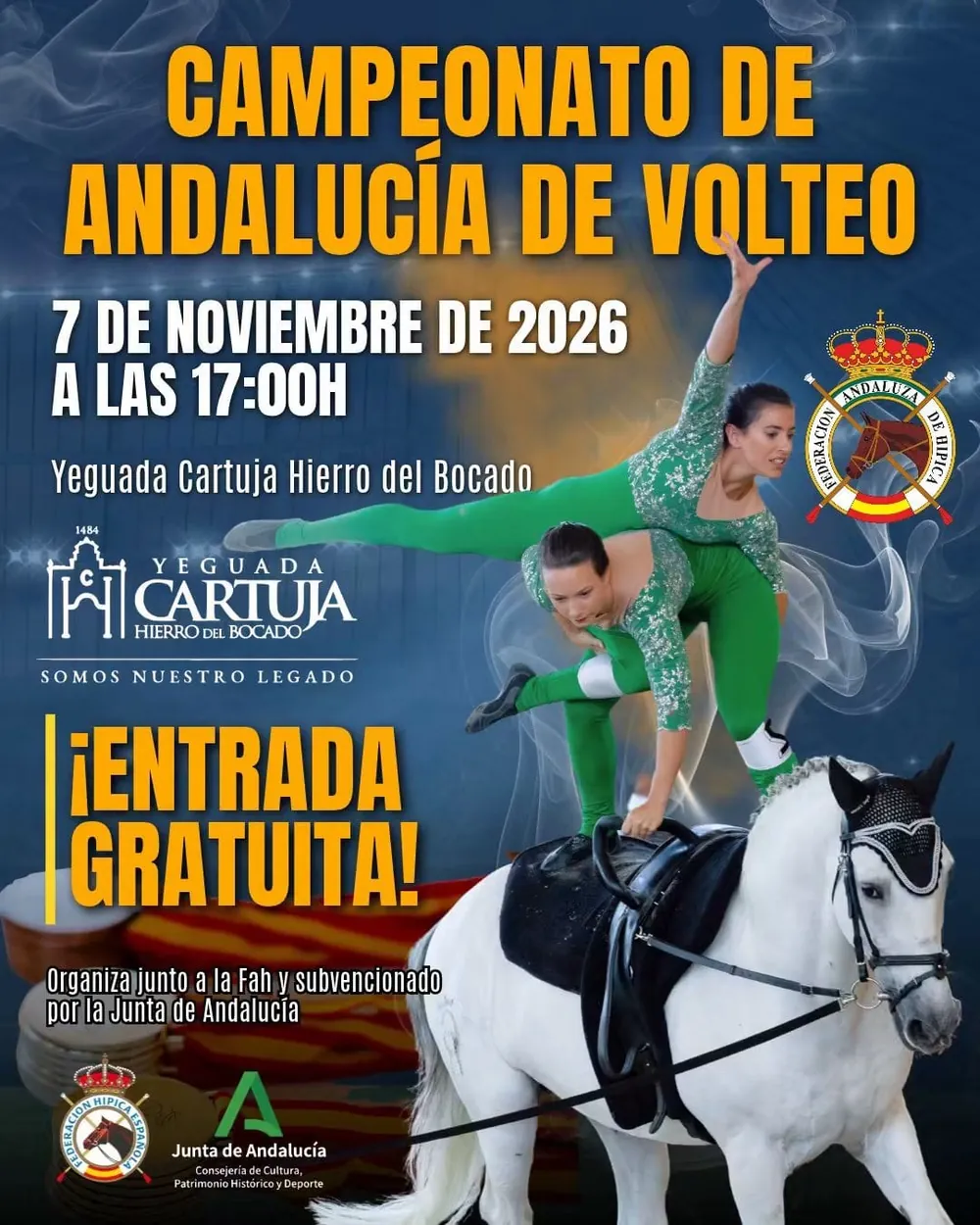 Cartel del Campeonato de Andalucía de Volteo 2026