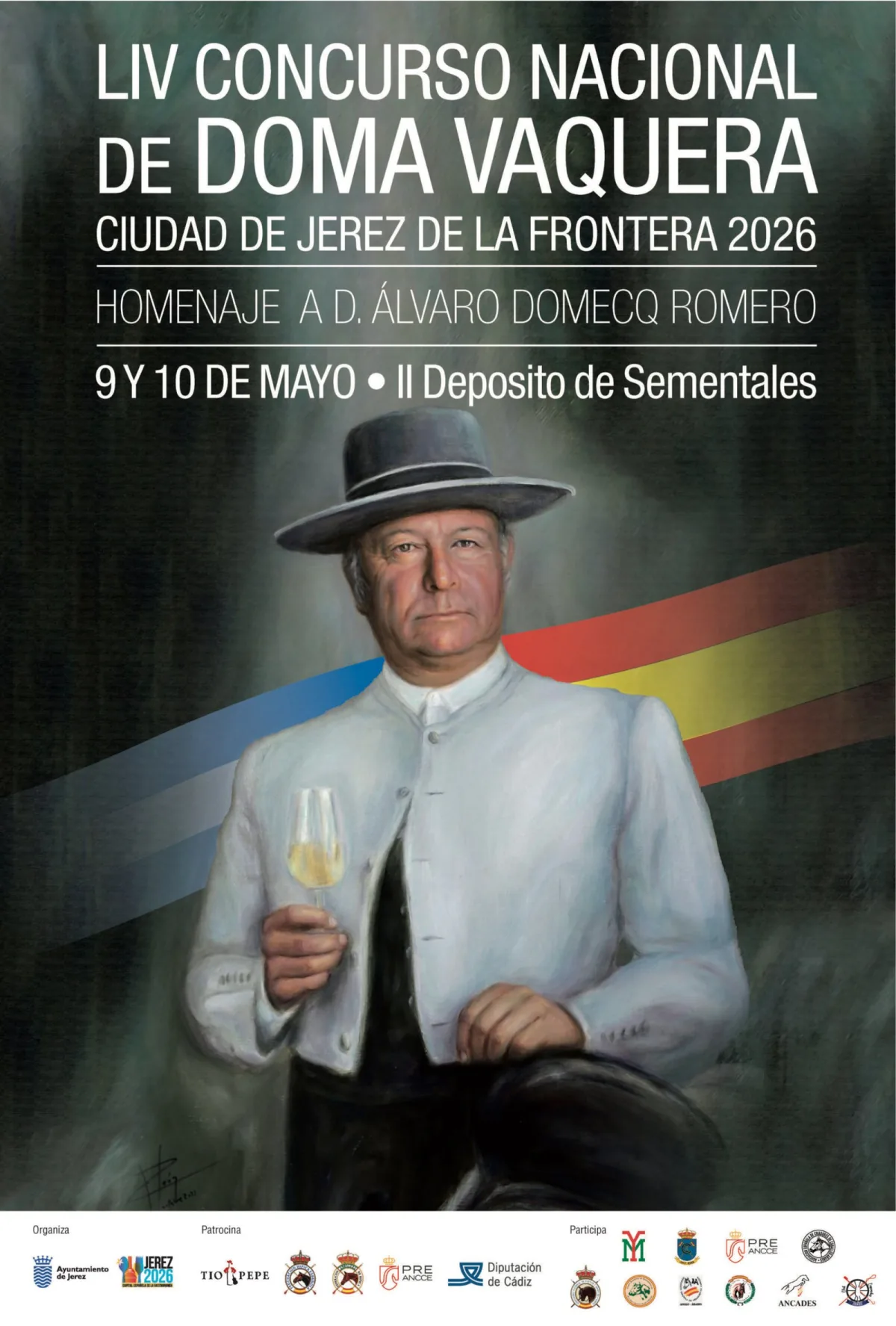 Cartel del LIV Concurso de Doma Vaquera — Feria Ecuestre de Jerez 2026