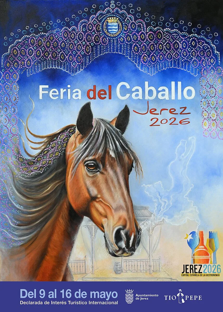 Cartel del LIX Concurso Morfológico PRE — Feria del Caballo Jerez 2026