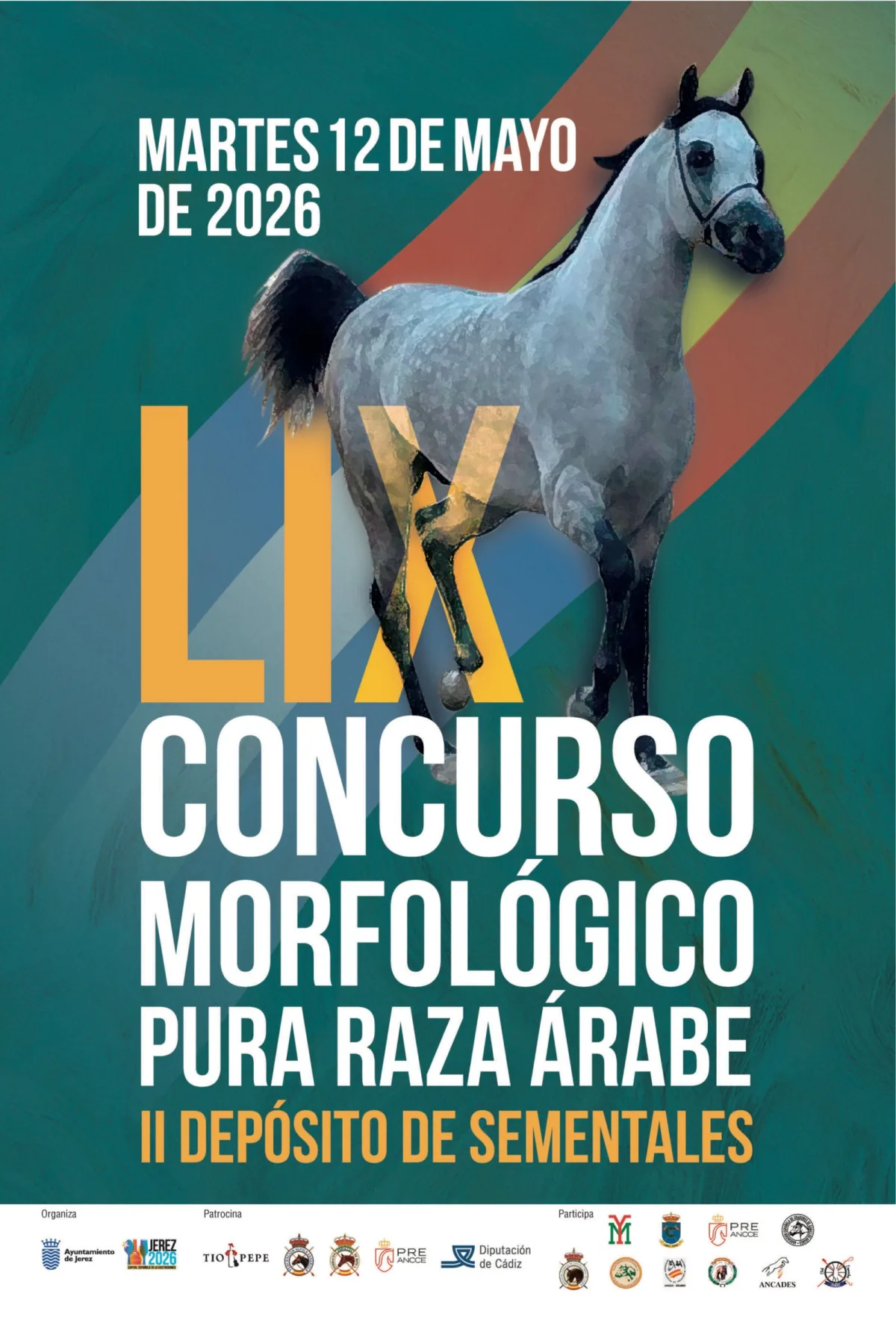 Cartel del Concurso Morfológico de Pura Raza Árabe — Feria Ecuestre de Jerez 2026